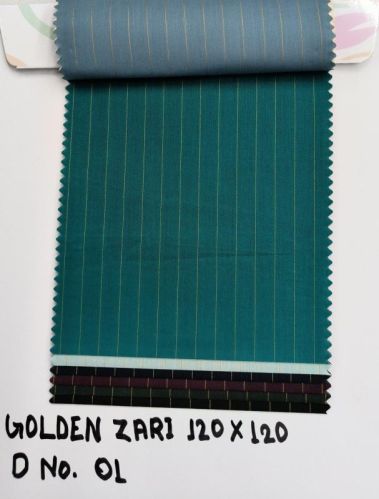 GOLDEN ZARI SHIRTING FABRIC, Width : 58