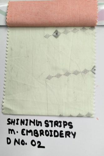 Shining Strips Embroidery Fabrics, Width : 58 Inch