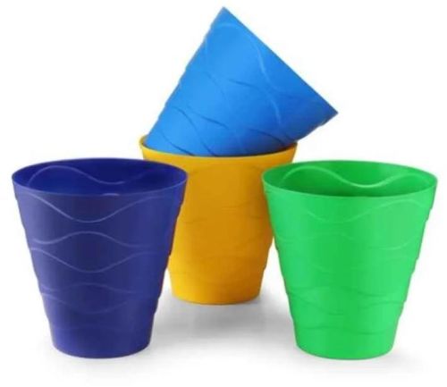 4 Inch Plastic Round Flower Pot For Decoration