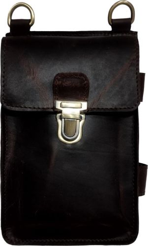 Plain Leather Cross Body Bags, For Travel, Office, Mobile Pouch