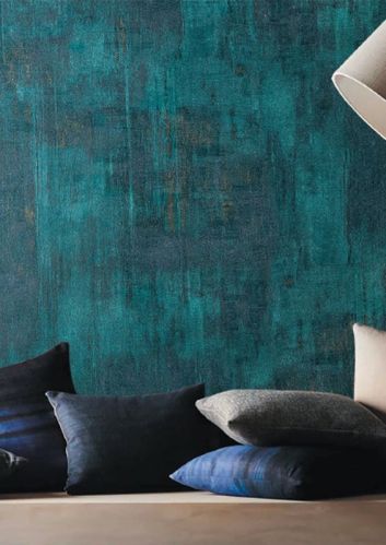 PVC Teal Green Rustic Wallpaper, For Decoration, Style : Modern