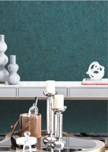 PVC Teal Green Solid Wallpaper, For Decoration, Style : Modern