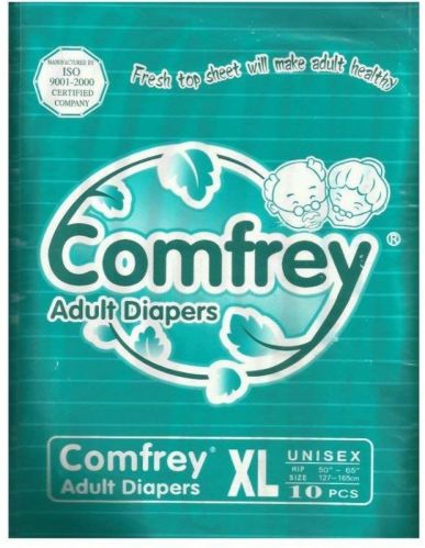 White Cotton Comfrey Adult Diapers