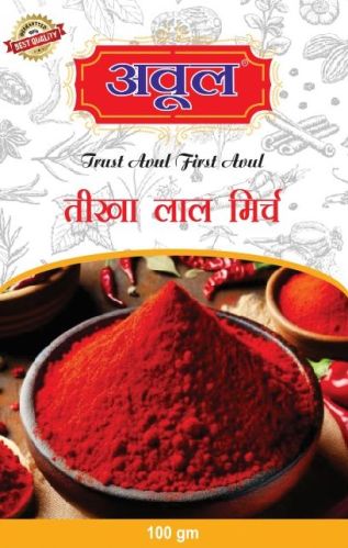 Avul Tikha Lal Chilli Powder, Packaging Size : 100gm