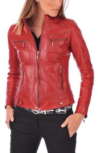 PU Leather Women Fitted Jackets, Technics : High Quality Stitched