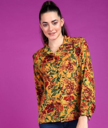 Ladies Casual Floral Printed Shirts