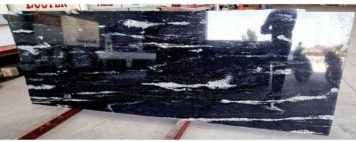 Polished Star Black Granite Slab For Flooring, Hardscaping