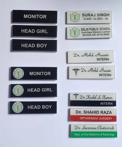 Customized Acrylic Name Plate For School