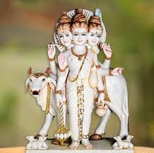 Printed Polished Lord Dattatreya Marble Statues, Speciality : Shiny