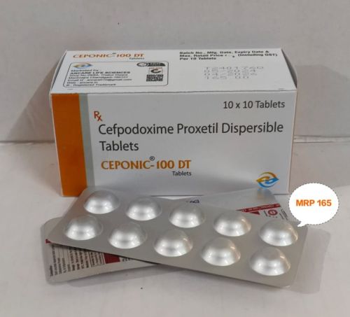 Ceponic-100 DT Cefpodoxime Proxetil Dispersible Tablets For Pharmaceuticals, Clinical, Hospital