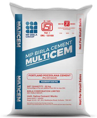 Grey MP Birla Cement, For Construction, Packaging Type : HDPE Sack Bag