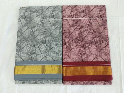 Printed Traditional Pure Cotton Saree, Speciality : Shrink-Resistant