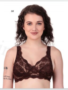 106 Brown Non Padded Bralette Bra, Technics : Machine Made