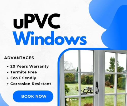 Polished UPVC Sliding Windows For Home, Hotel, Office, Restaurant