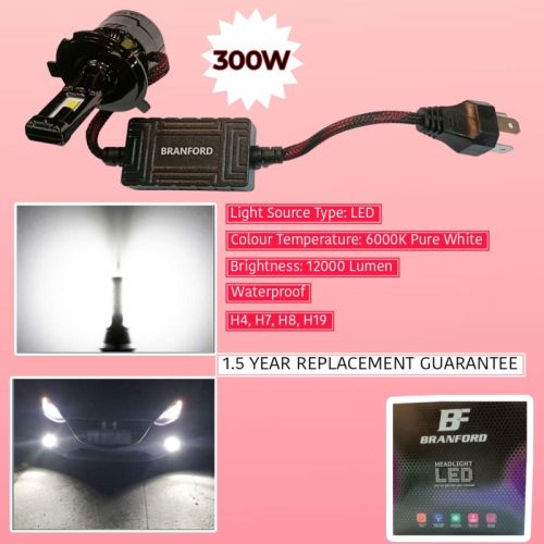 Branford Headlight LED 300w Super Bright 6000k