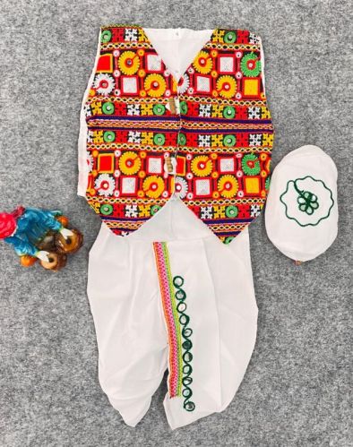 Embroidered Cotton Boys Kediya Dhoti Set, Feature : Anti-Wrinkle, Comfortable, Skin Friendly