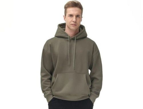 Mens Fleece Pullover Hooded Sweatshirt, Size : All Sizes
