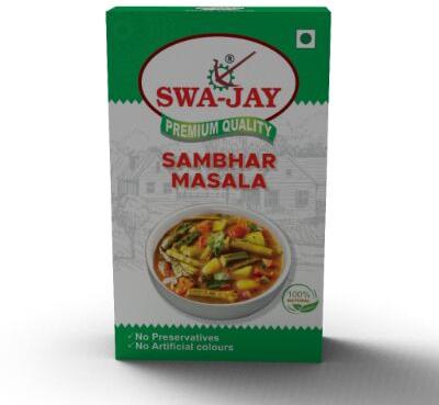 Blended Natural Swa-Jay Sambar Masala Powder, Color : Light Brown