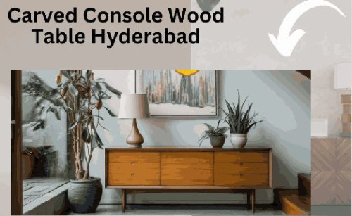 ITP Teak Wood Coated Console Table For Restaurant, Office, Hotel, Home