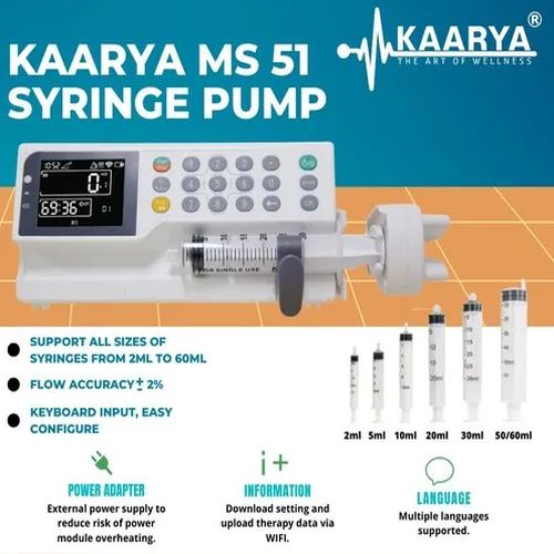 Kaarya MS 51 Syringe Pump For Hospital, Clinic