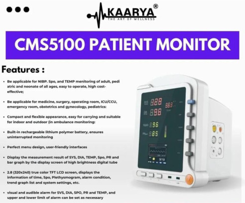 Contec White Patient Monitor, Display Type : LCD