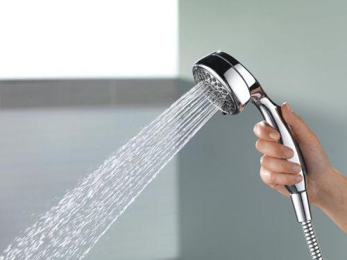 Polished Stainless Steel Hand Shower, Shape : Square