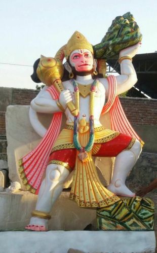 Printed Polished Hanuman Ji Marble Statue, Speciality : Shiny