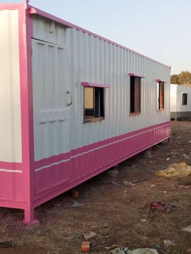 Multicolor Rectangular MS Porta Cabin, For Construction Sites