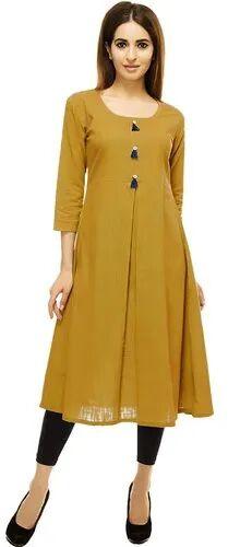 Georgette Ladies Plain Kurti, Age Group : Adults