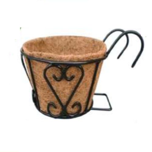 Railing Pot With Coir Liner