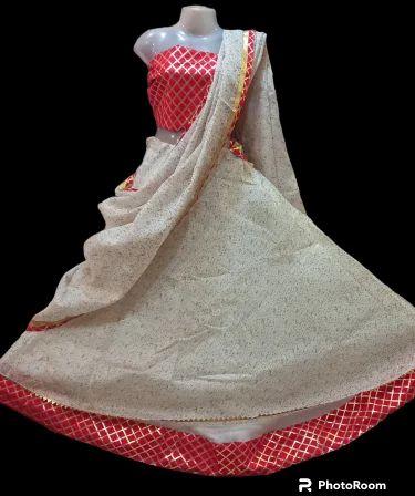 Braj Paridhaan Doria Cotton Lehenga Choli, Embroidery Type : Machine