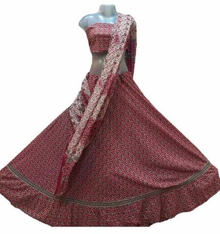 Braj Paridhaan Printed Navratre Cotton Chaniya Choli Free Size