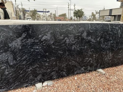 Titanium Black Granite Slab For Hotel, Kitchen, Office, Restaurant