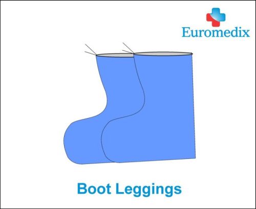 Euromedix Healthcare Smms Nonwoven Fabric Plain Boot Leggings, Color : Blue