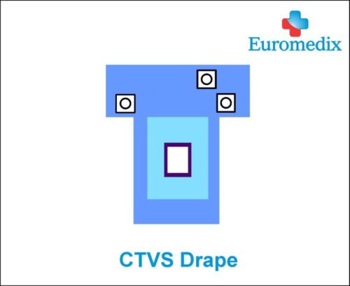 Euromedix Healthcare Plain SMS Nonwoven Fabric CTVS Drape For Ophthalmic