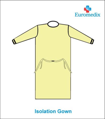 SMMS Fabric Plain Isolation Gown For Labs, Hospital