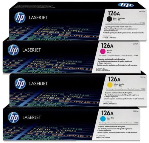 HP 126A Toner Cartridge Set, For Printers Use, Packaging Type : Box