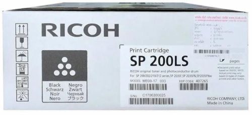 Black 0-500gm PP Ricoh SP-200LS Toner Cartridge, For Printers Use