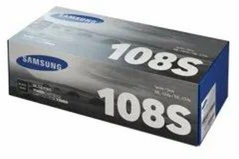 Black Sumsung 0-500gm PP Samsung 108S Toner Cartridge, For Printers Use, Packaging Type : Box