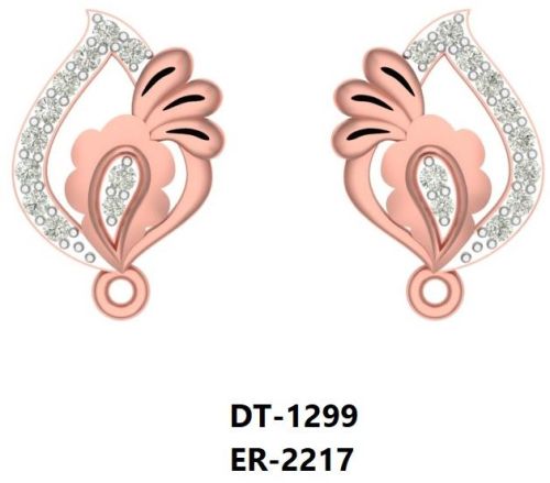 ER-2217 Ladies Rose Gold Earring