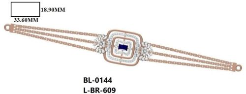 L-BR-609 Ladies Gold Bracelet