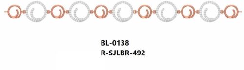 R-SJLBR-492 Ladies Rose Gold Bracelet