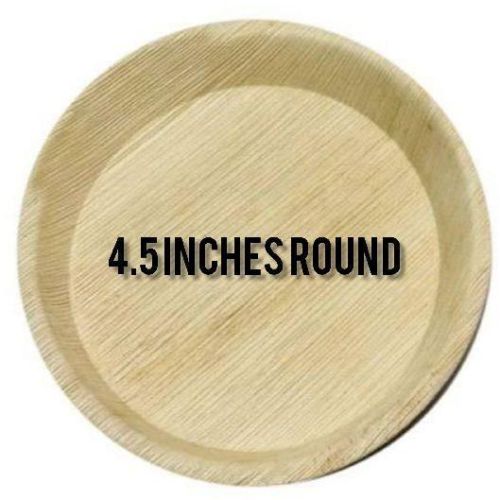 4.5 Inch Round Areca Leaf Plate For Serving Food