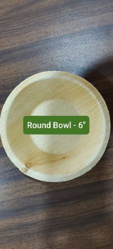 6 Inch Areca Leaf Round Bowl For Serving Food