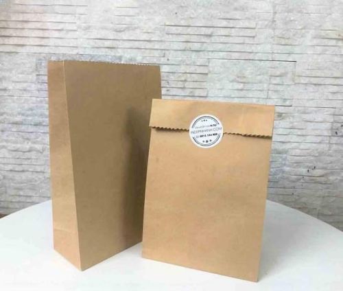 Dogi bags Plain Brown Kraft Pouch, Technics : Machine Made