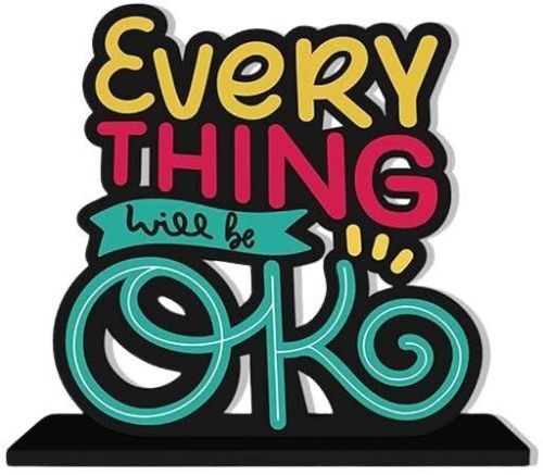 Wooden Showpiece Quotes Everything Ok Tabletop For Home, Office, Shop