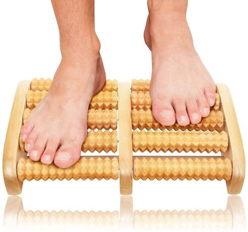 Wooden Roller Foot Massager, For Stress Reduction, Body Relaxation, Improve Circulation