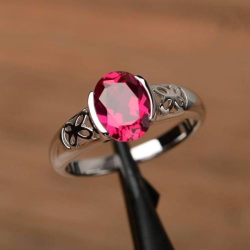 Polished Ruby Diamond Ring, Gender : Female
