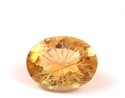 Polished Citrine Oval Shaped Gemstone