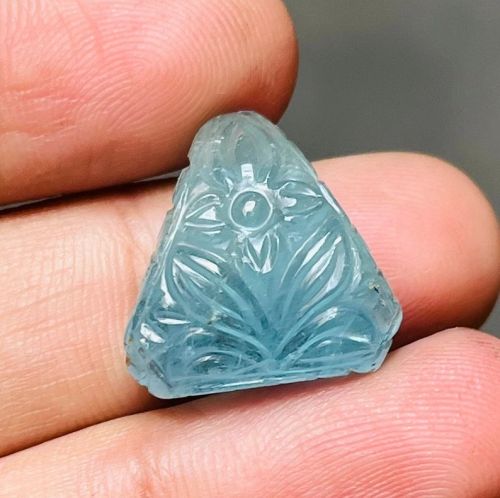 Polished Natural Aquamarine Gemstone For Jewellery Use